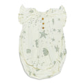 RETIRED - Organic Flutter Sleeve Button Bunsuit - Sugar Cookie