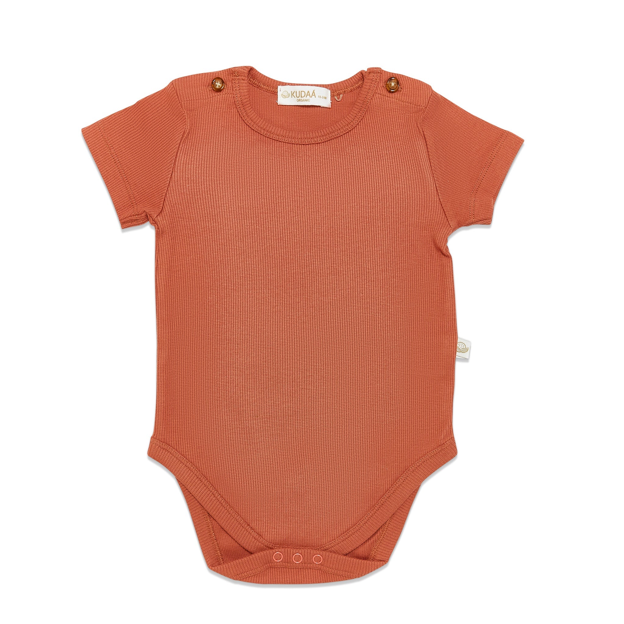 RETIRED - Organic Short Sleeve Bunsuit - Paprika