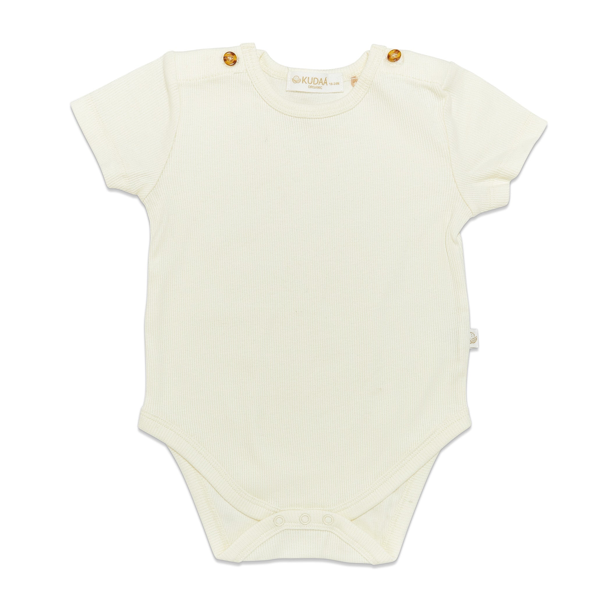 RETIRED - Organic Short Sleeve Bunsuit - Sugar Cookie