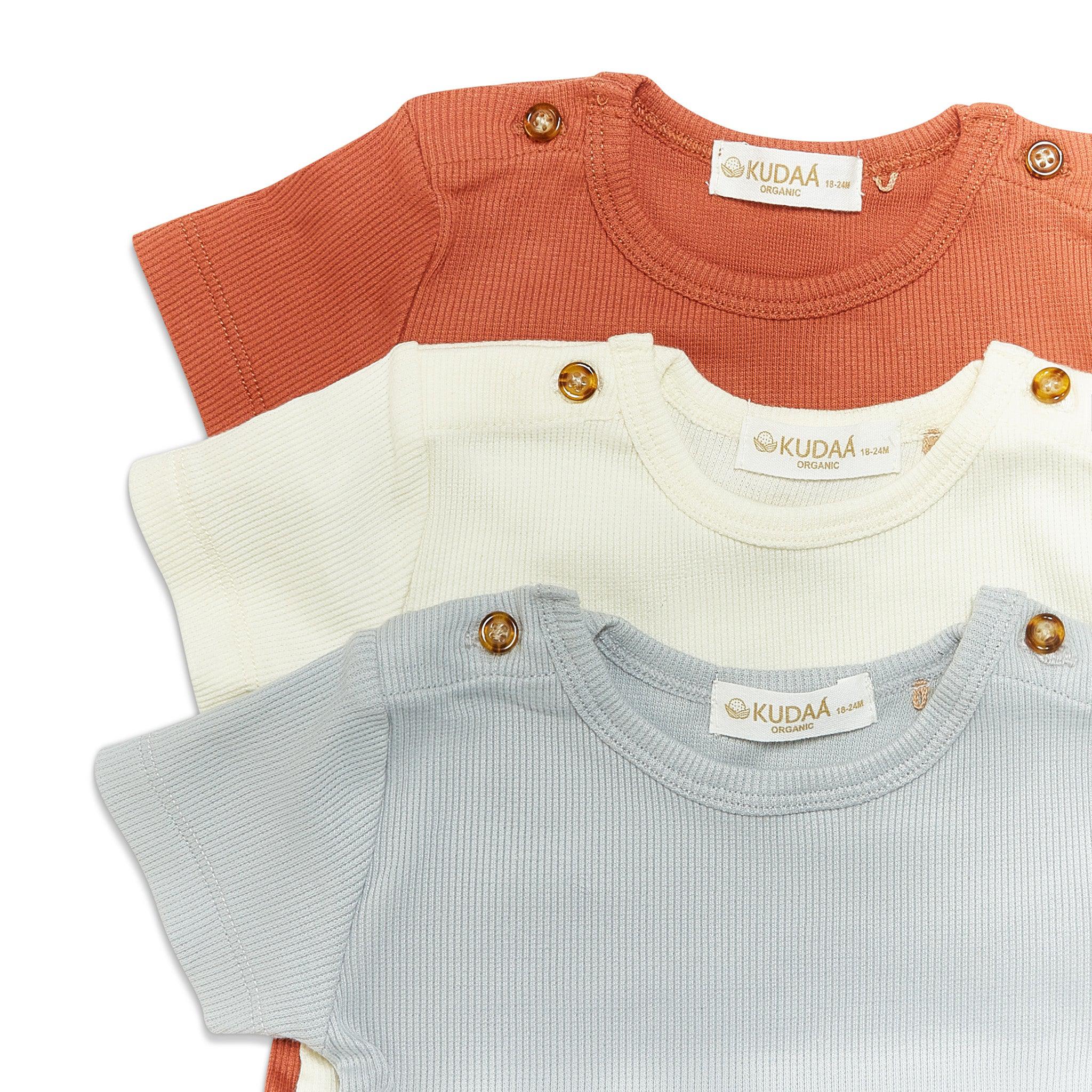 RETIRED - Organic Short Sleeve Bunsuit - Sugar Cookie