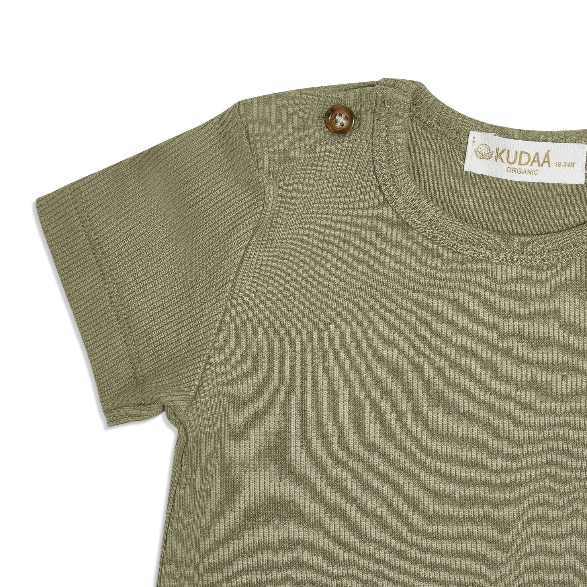 RETIRED - Organic Short Sleeve Bunsuit - Bayleaf