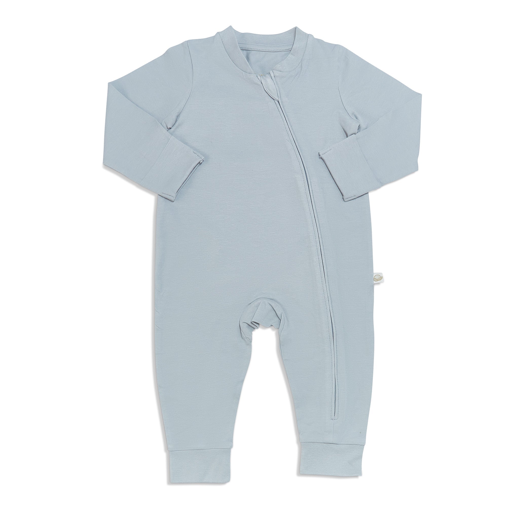 RETIRED - Organic Long Sleeve Zippered Bunsie - Pearl Blue