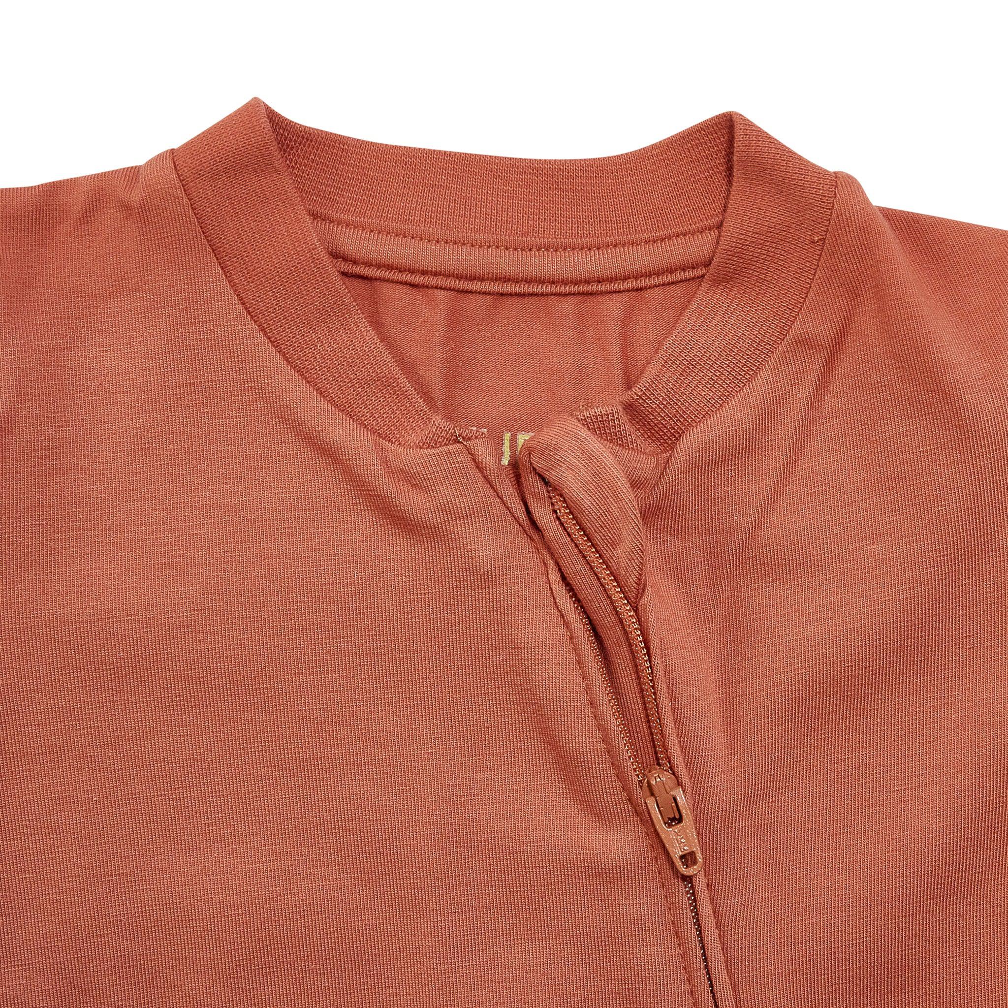 RETIRED - Organic Long Sleeve  Zippered Bunsie - Paprika