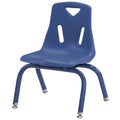 Blue 10 Stacking Chair with Powder-Coated Legs