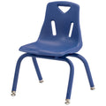Blue 12 Stacking Chair with Powder-Coated Legs
