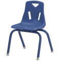 Blue 14 Stacking Chair with Powder-Coated Legs